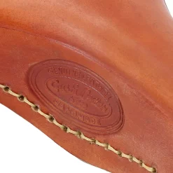 Gusti Leder Bike Bernard H Lederen Fietszadel - Honingbruin -Pitlock Verkoop 2F3 20 42 detail fahrradsattel leder