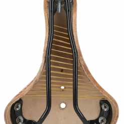 Gusti Leder Bike Bernard H Lederen Fietszadel - Honingbruin -Pitlock Verkoop 2F3 20 42 hinten1 fahrradsattel leder