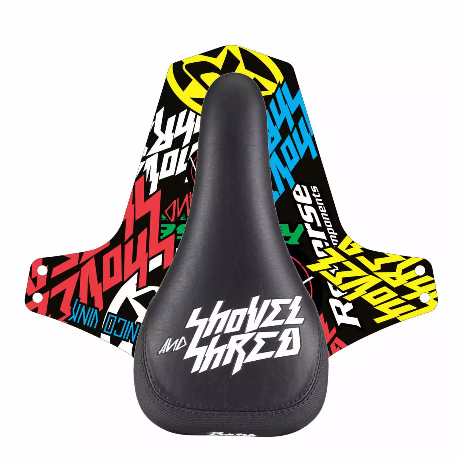 Reverse Shovel & Shred Zadel - Zwart/Wit 3 Reverse Shovel & Shred Zadel - Zwart/Wit