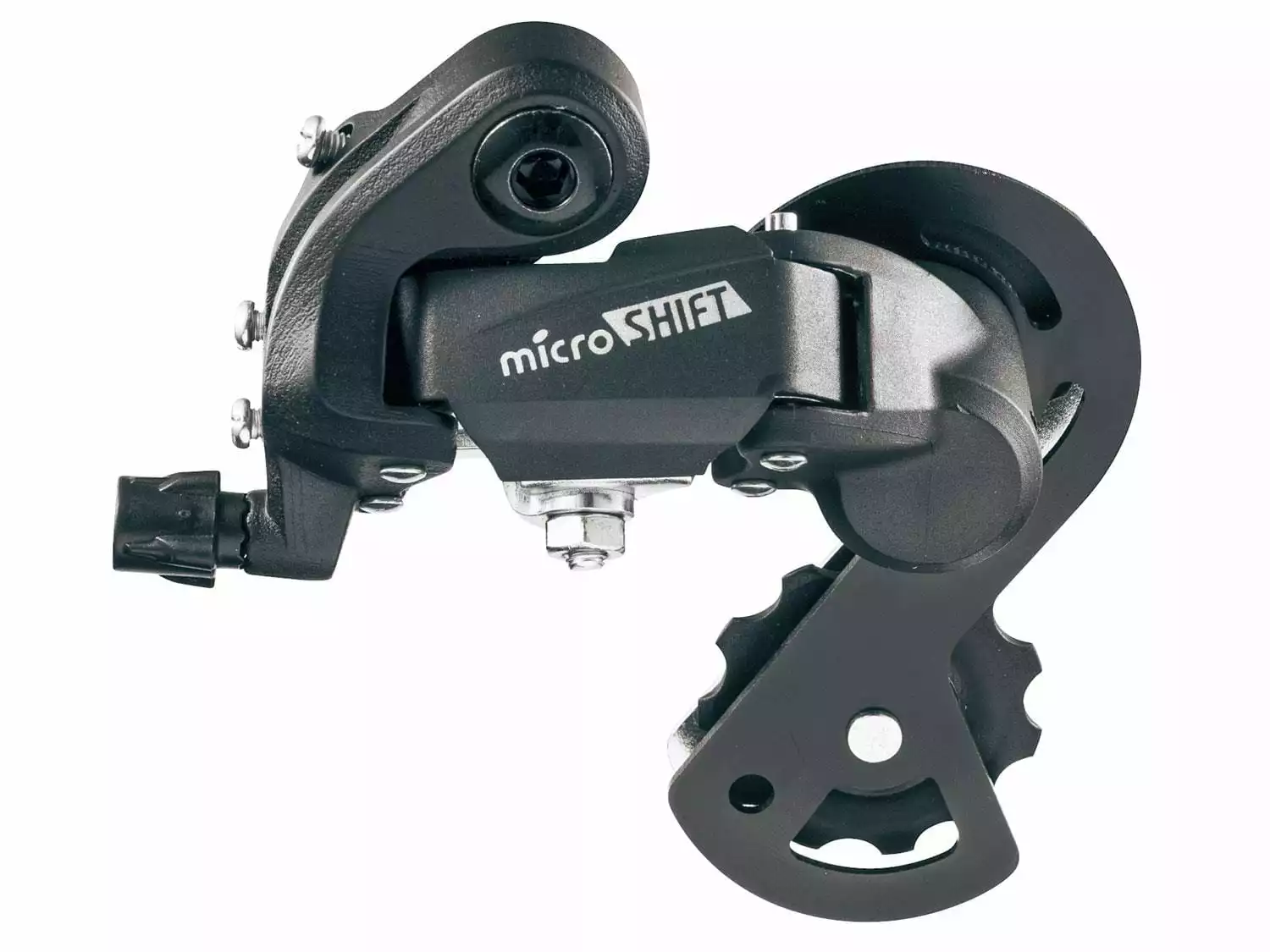 MICROSHIFT MTB Achterderailleur SuperShort Cage 1x6/7 Speed - Zwart 3 MICROSHIFT MTB Achterderailleur SuperShort Cage 1x6/7 Speed - Zwart