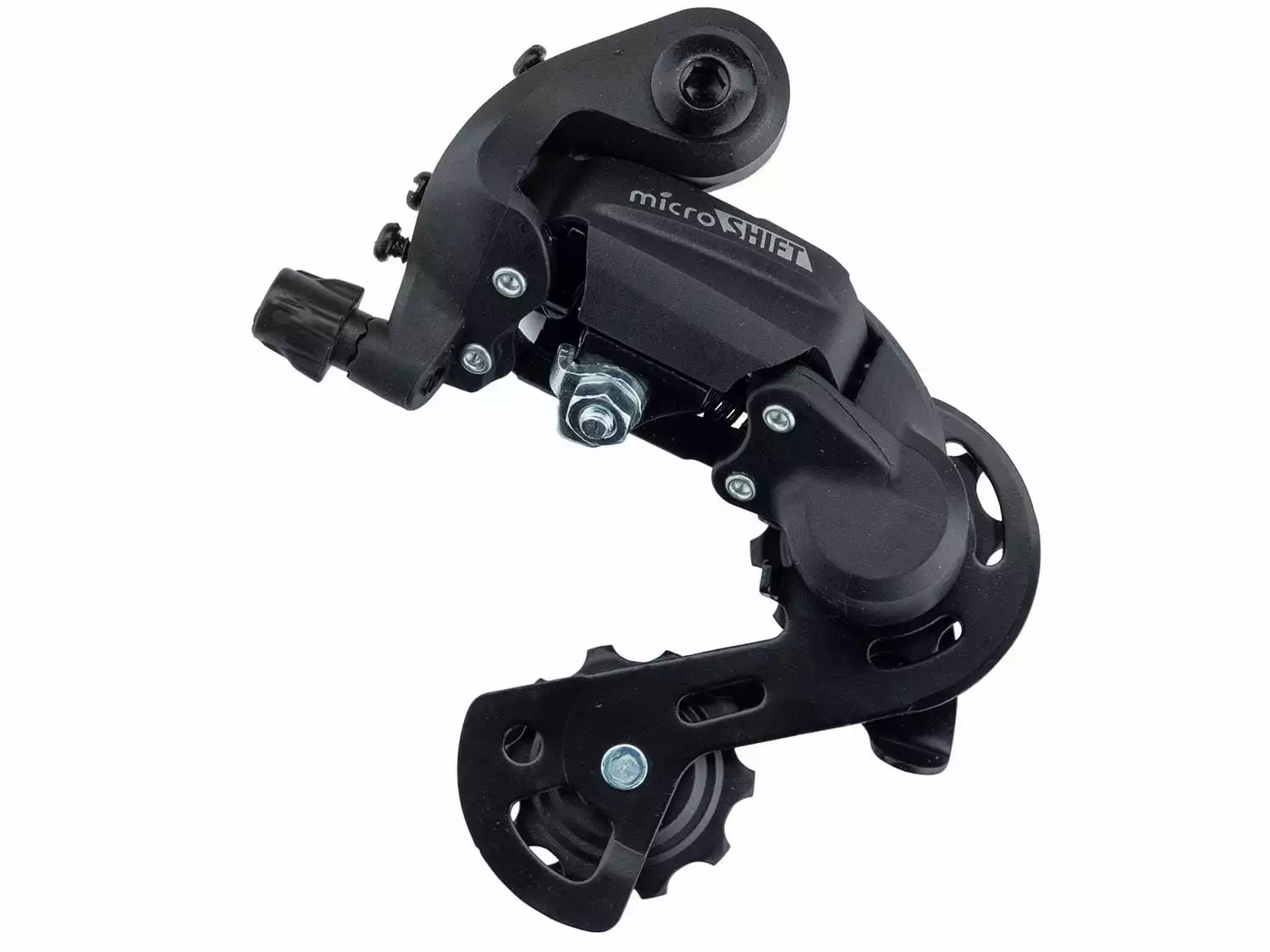 MICROSHIFT MTB Achterderailleur SuperShort Cage 1x6/7 Speed - Zwart 4 MICROSHIFT MTB Achterderailleur SuperShort Cage 1x6/7 Speed - Zwart - Afbeelding 2