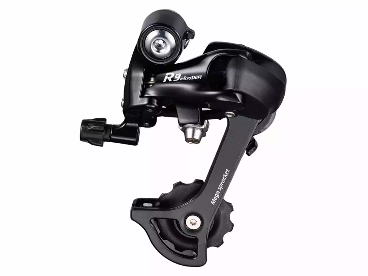 MICROSHIFT R9 Road Achterderailleur Medium Kooi 2x9/10 Sp. - Zwart 4 MICROSHIFT R9 Road Achterderailleur Medium Kooi 2x9/10 Sp. - Zwart - Afbeelding 2
