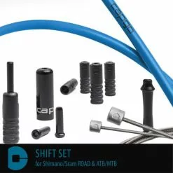 CAPGO Schakelkabelsets BL Shimano/Sram ROAD & ATB/MTB - Blauw